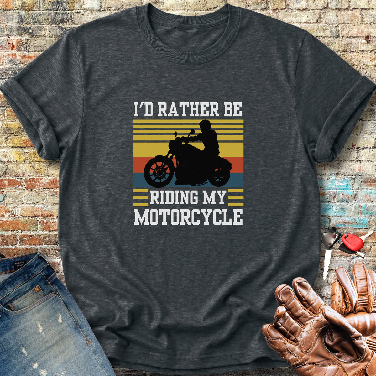 I'd Rather Be Riding (Cruiser) Classic T-Shirt - Dark Heather