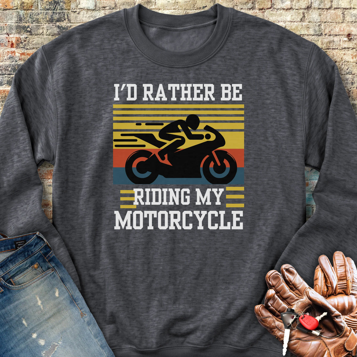 I'd Rather Be Riding (Sports) Sweatshirt - Dark Heather