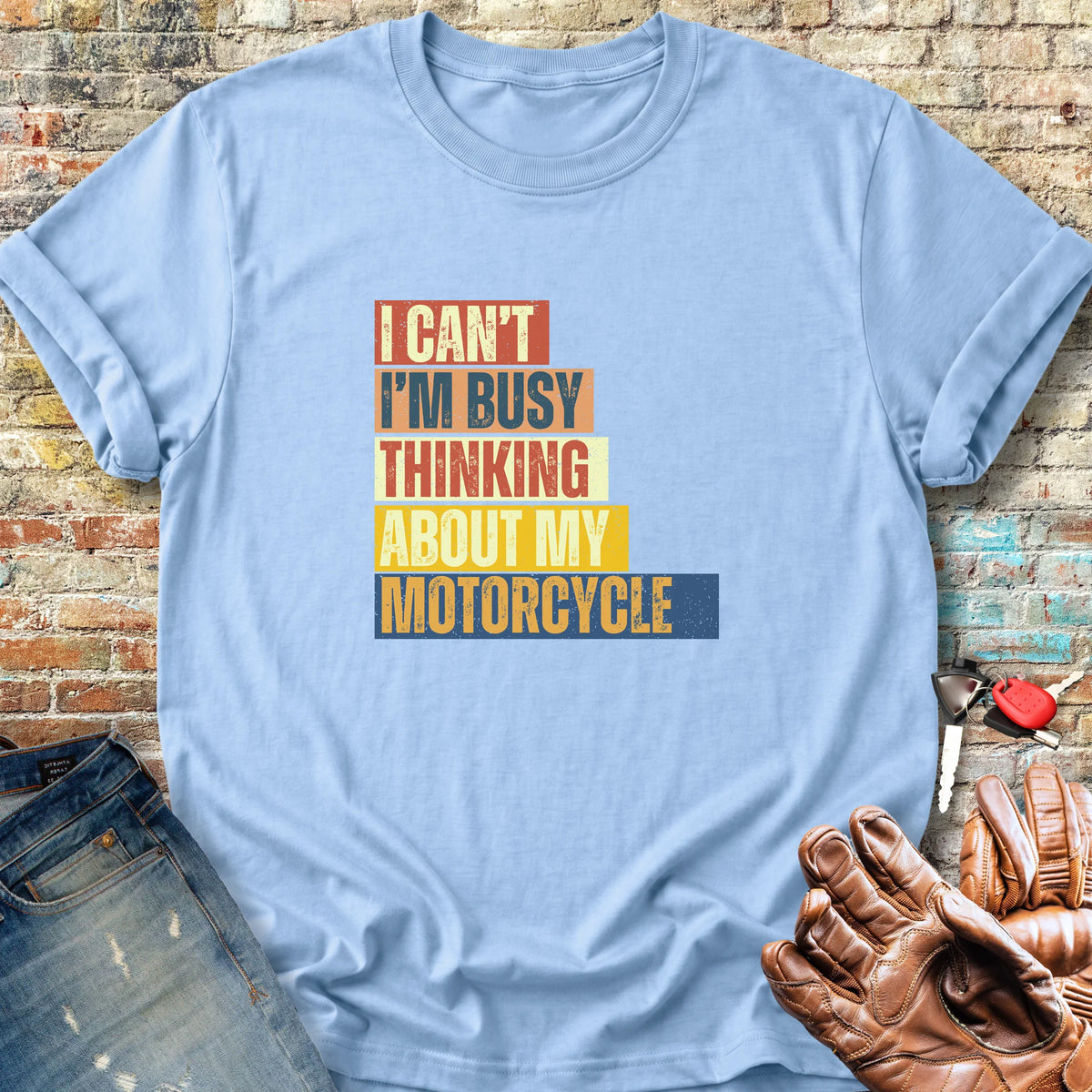 I'm Busy (Block) Classic T-Shirt - Light Blue