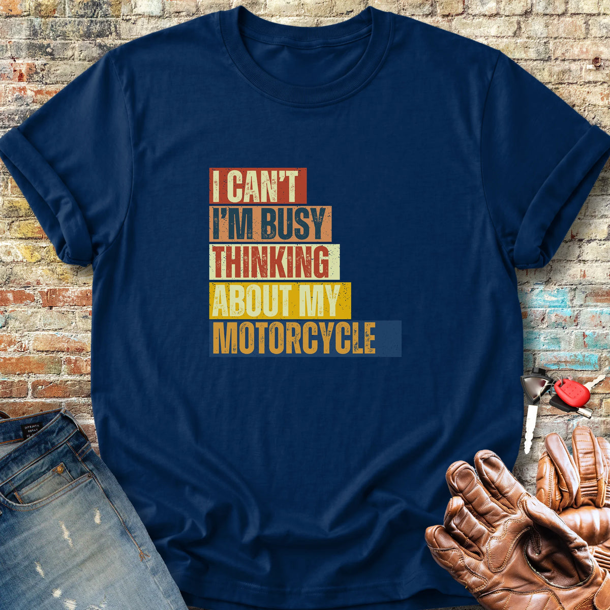 I'm Busy (Block) Classic T-Shirt - Navy