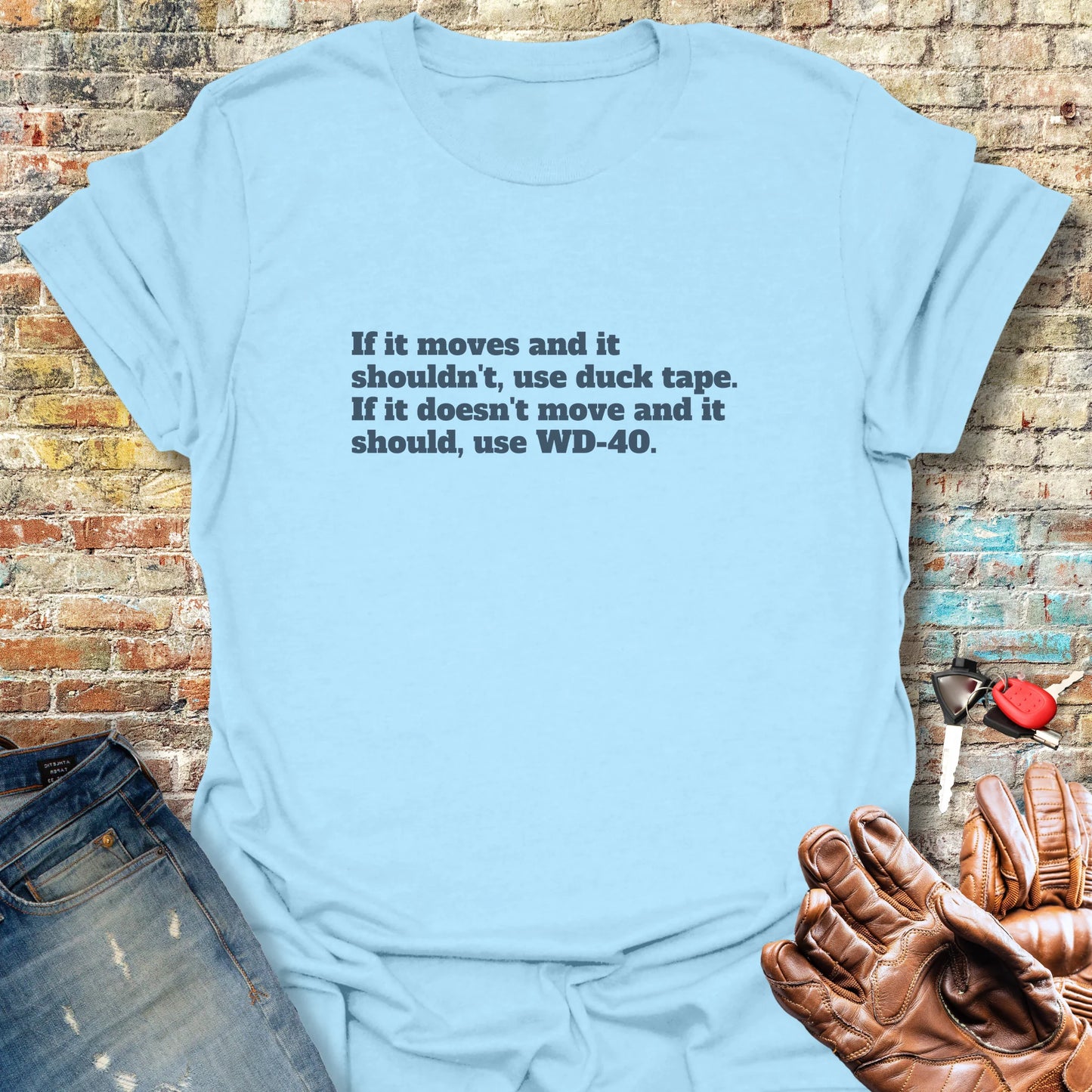 If It Moves T-Shirt - Light Blue