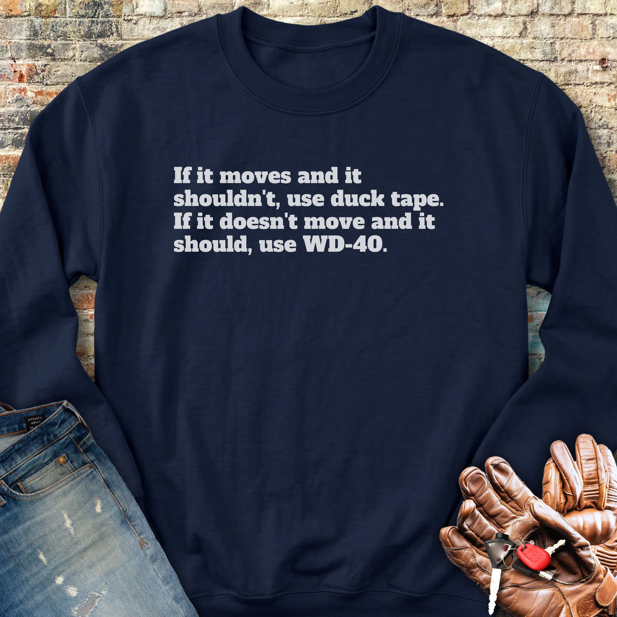 If It Moves Sweatshirt - Navy
