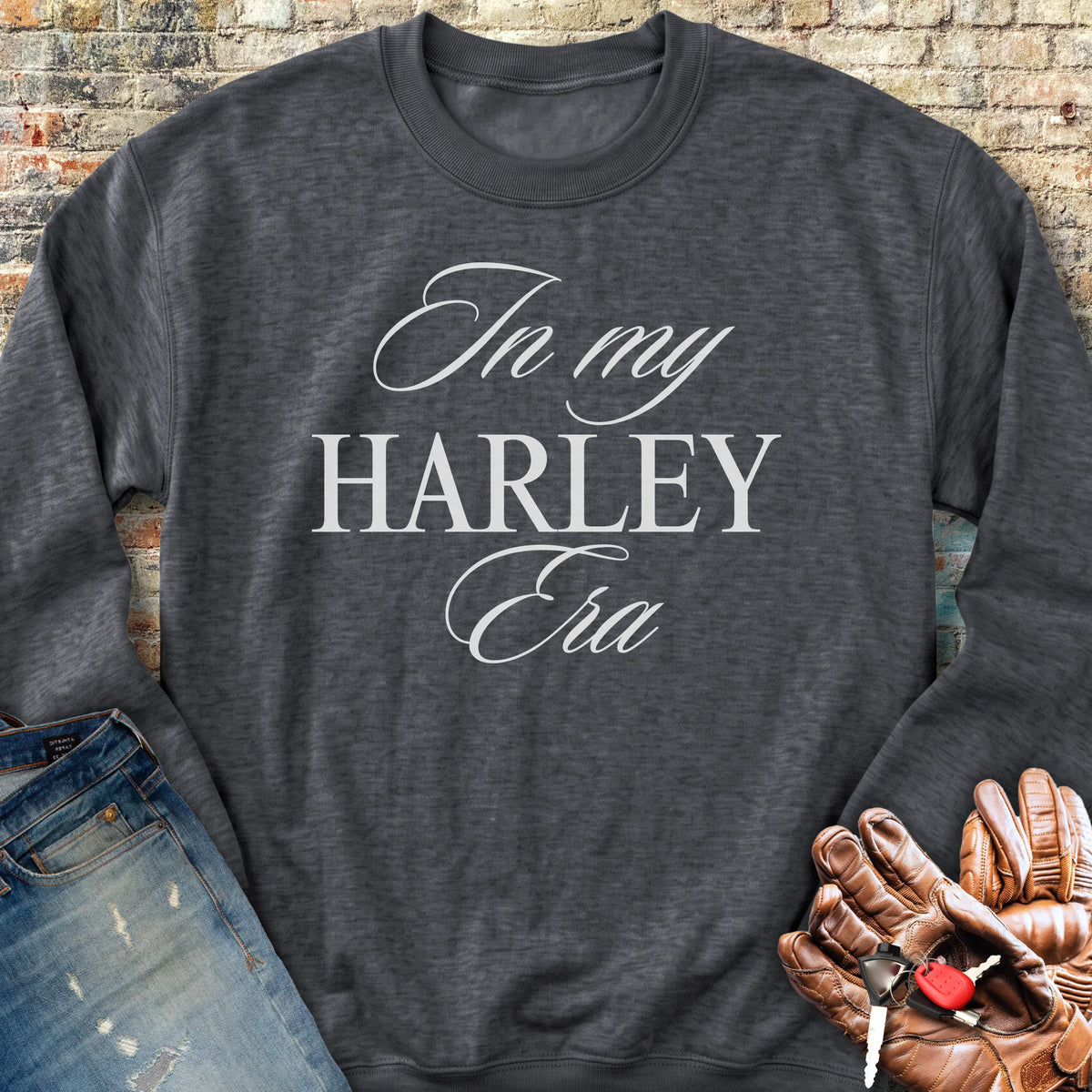 In My Harley Era Sweatshirt - Dark Heather