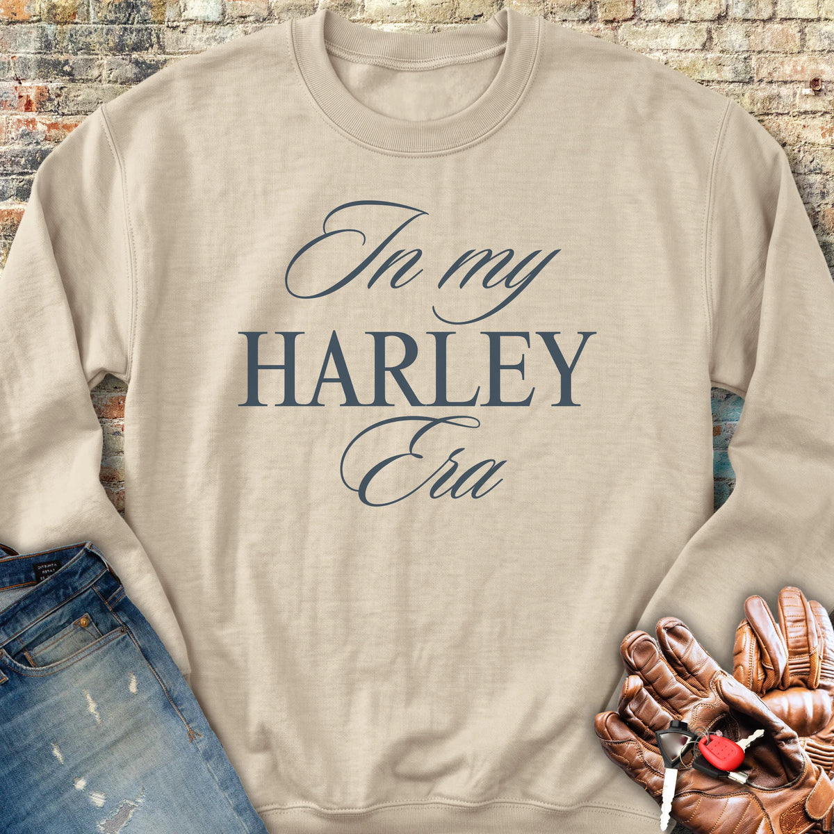 In My Harley Era Sweatshirt - Sand