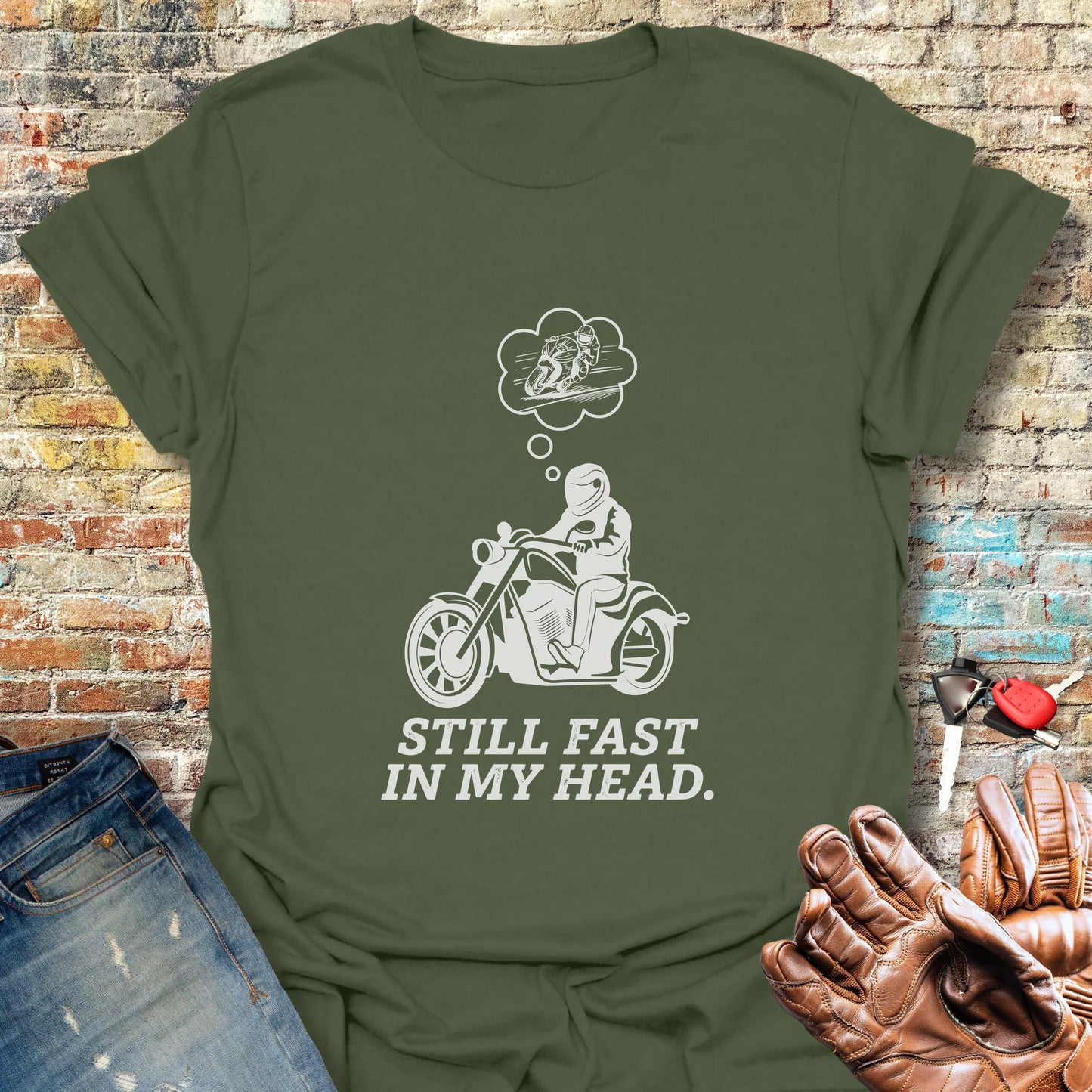 In My Head T-Shirt - Military Green