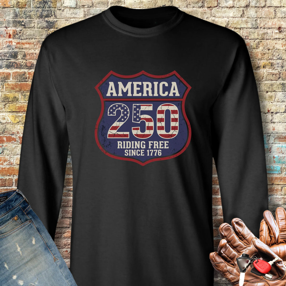 Interstate 250 Long Sleeve T-Shirt - Black