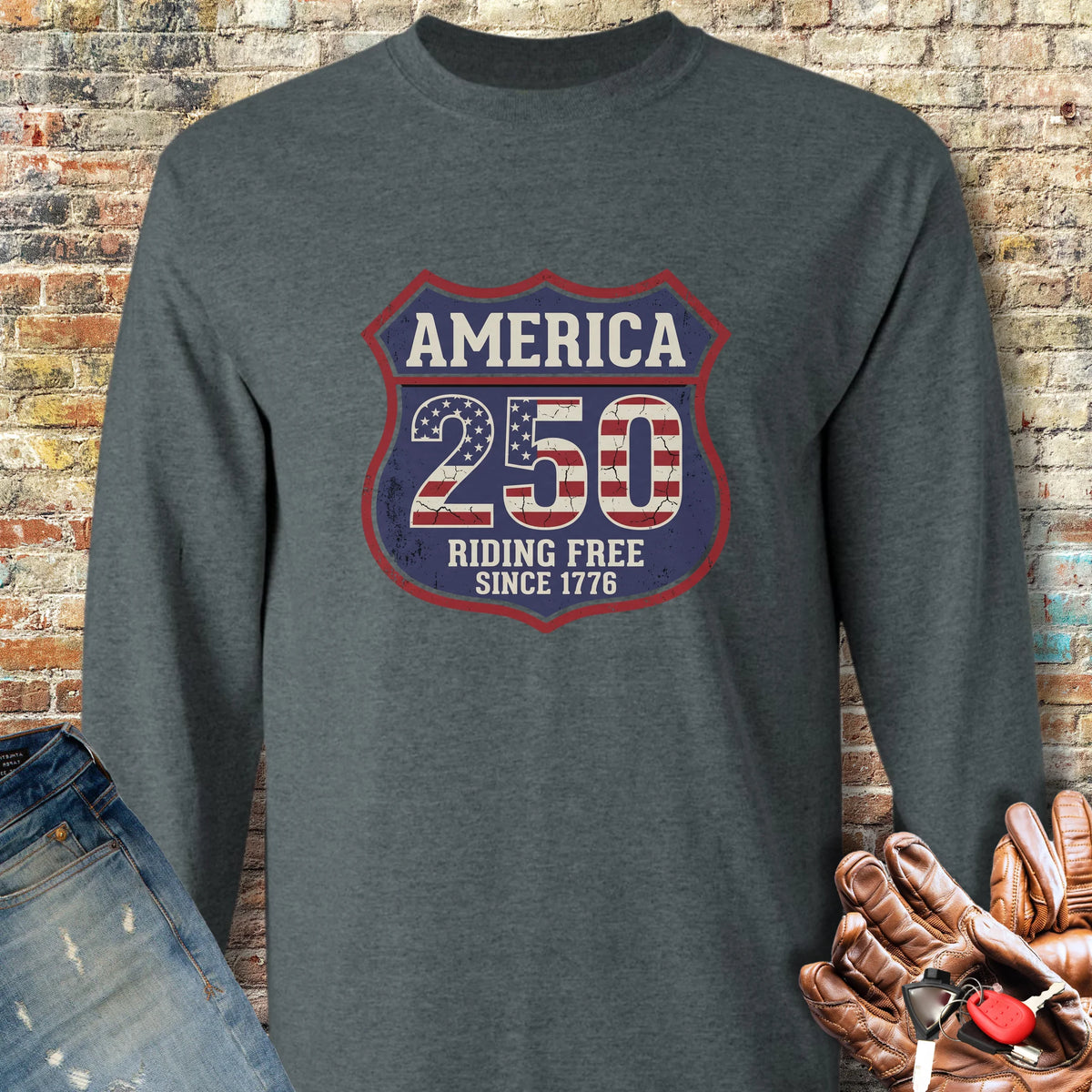Interstate 250 Long Sleeve T-Shirt - Dark Heather