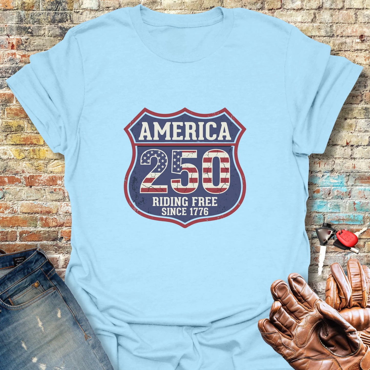 Interstate 250 T-Shirt - Light Blue