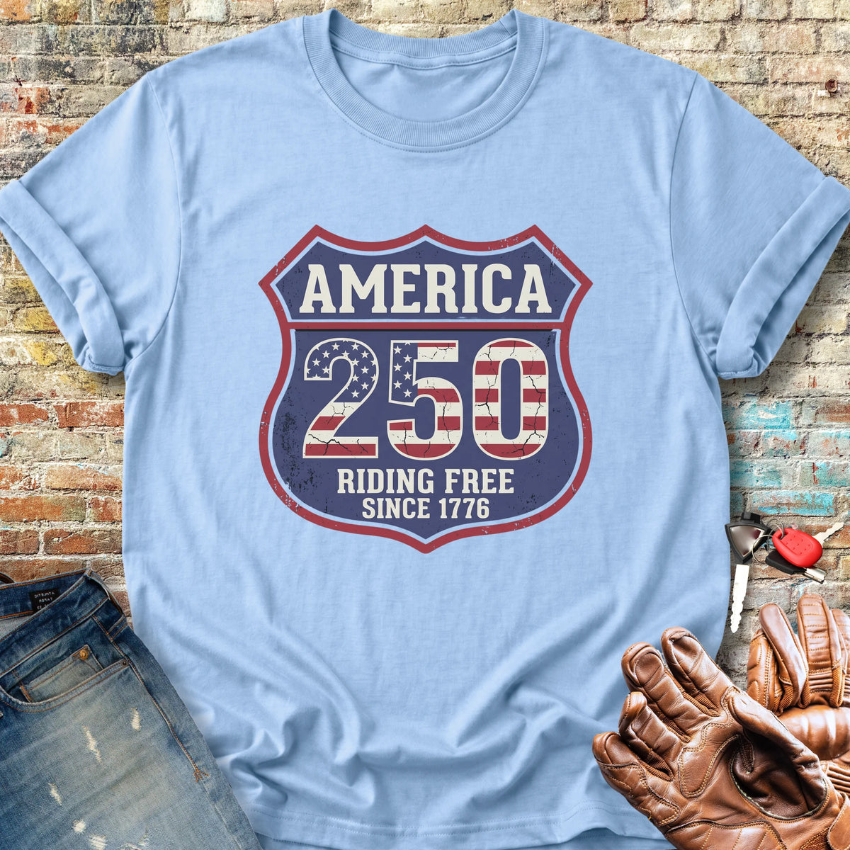 Interstate 250 Classic T-Shirt - Light Blue
