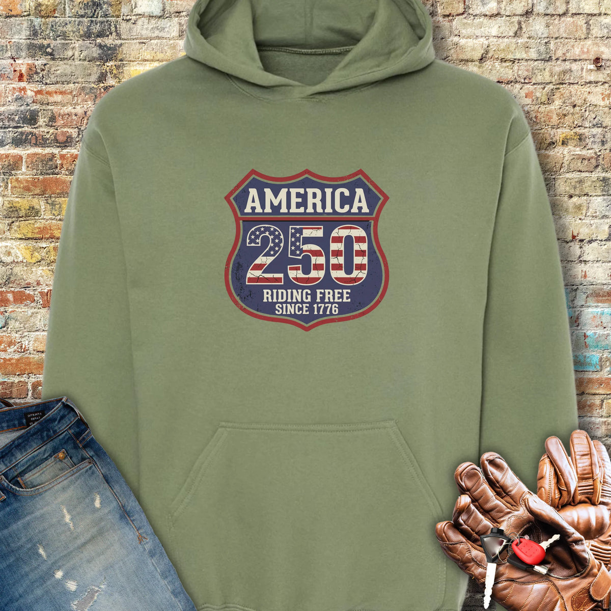 Interstate 250 Hoodie - Military Green