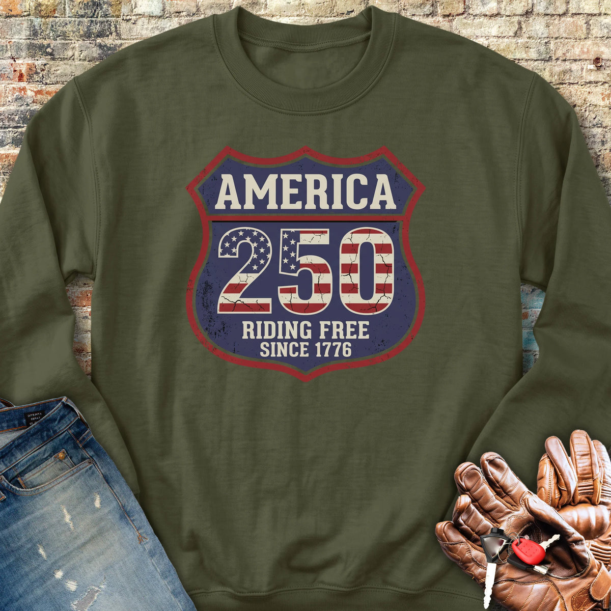 Interstate 250 Sweatshirt - Military Green