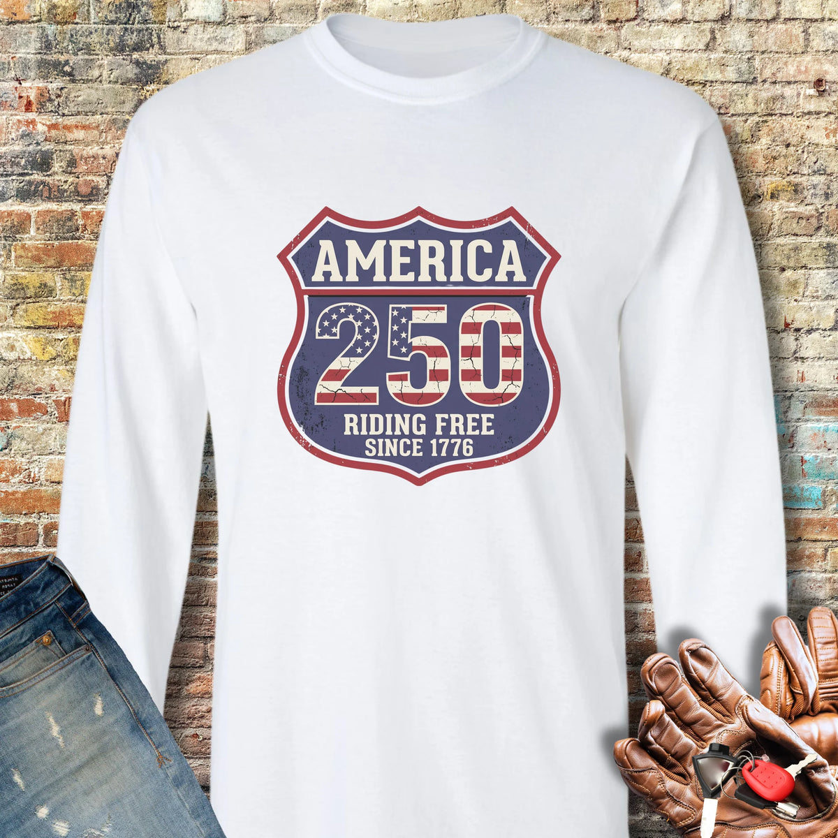 Interstate 250 Long Sleeve T-Shirt - White