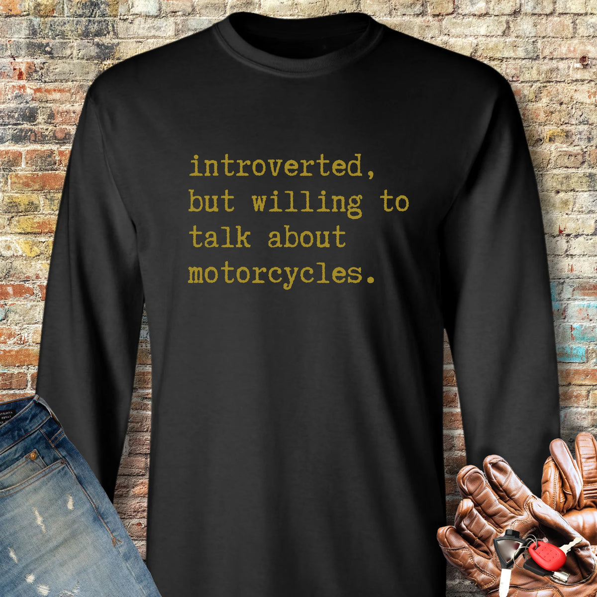 Introverted Long Sleeve T-Shirt - Black