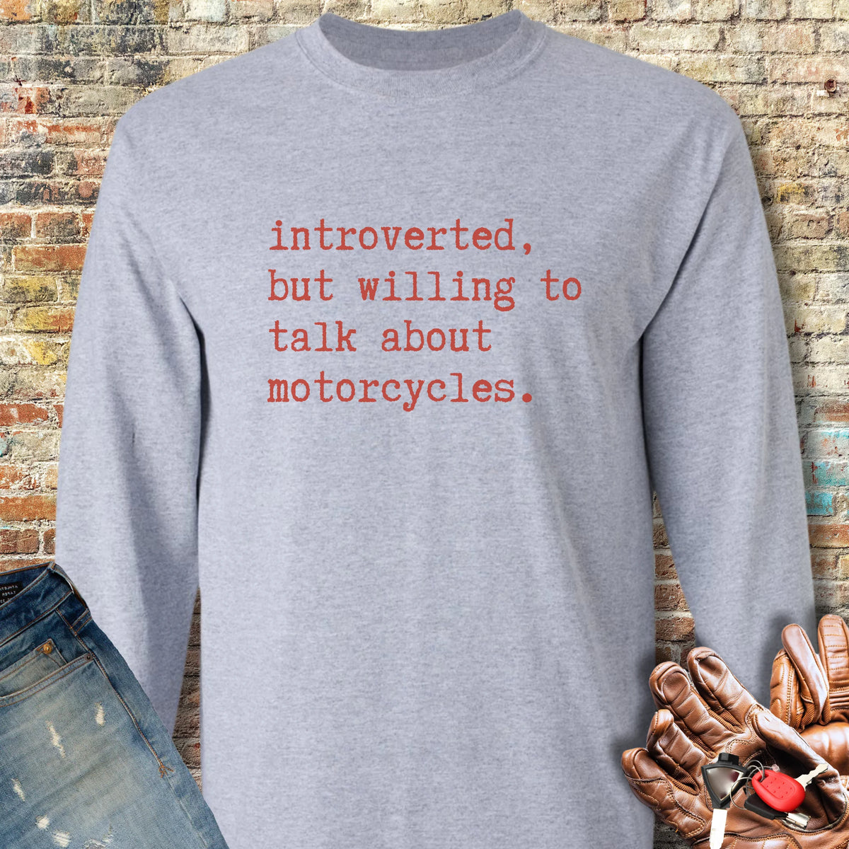 Introverted Long Sleeve T-Shirt - Sport Grey