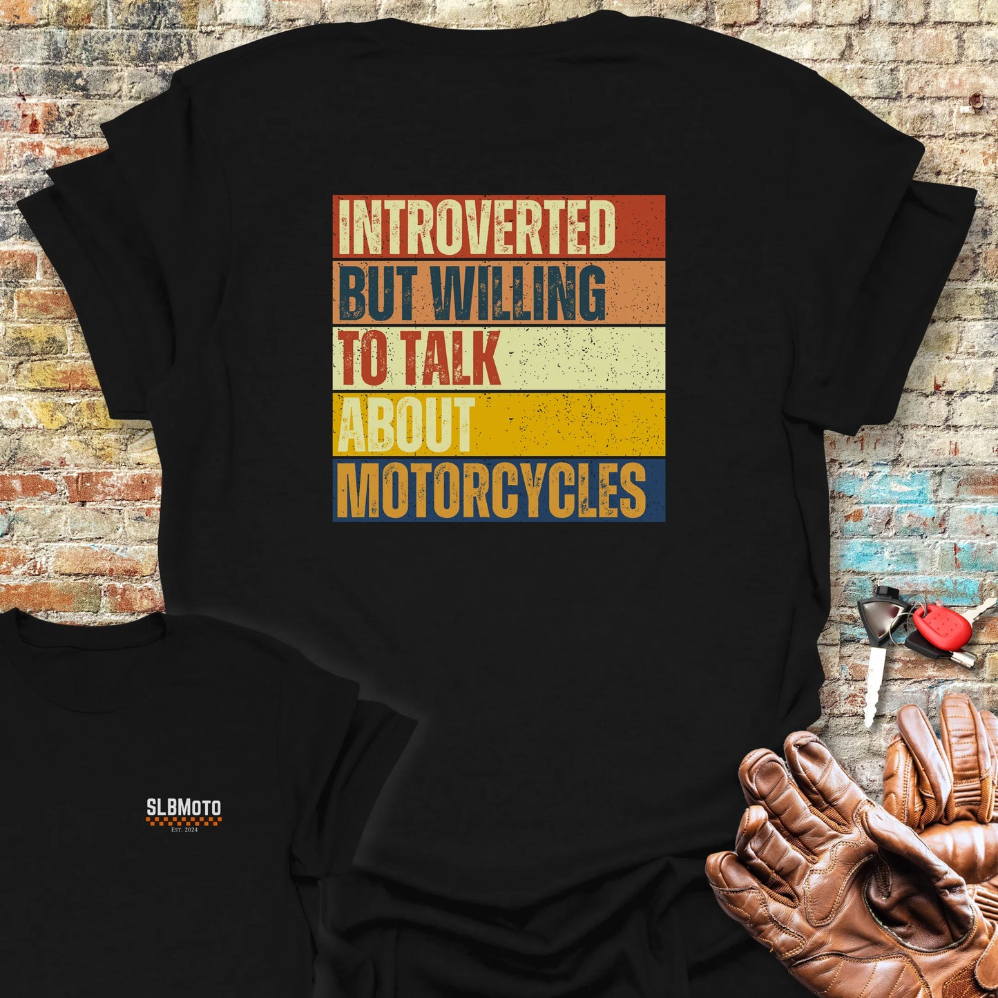 Introverted (Block) Back Print T-Shirt - Black
