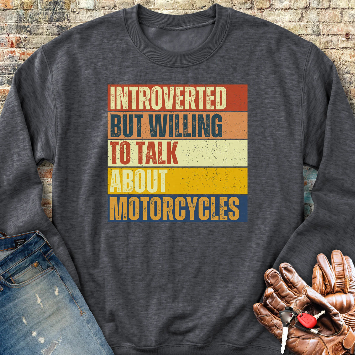 Introverted (Block) Sweatshirt - Dark Heather