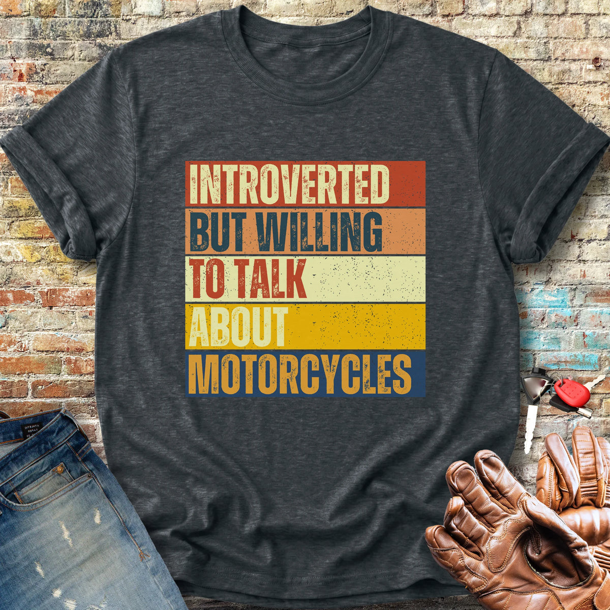 Introverted (Block) Classic T-Shirt - Dark Heather