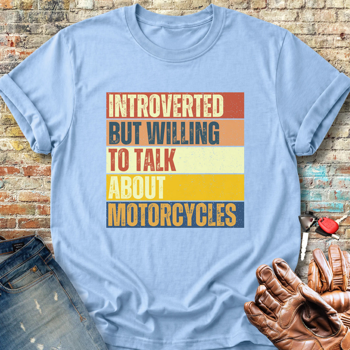 Introverted (Block) Classic T-Shirt - Light Blue
