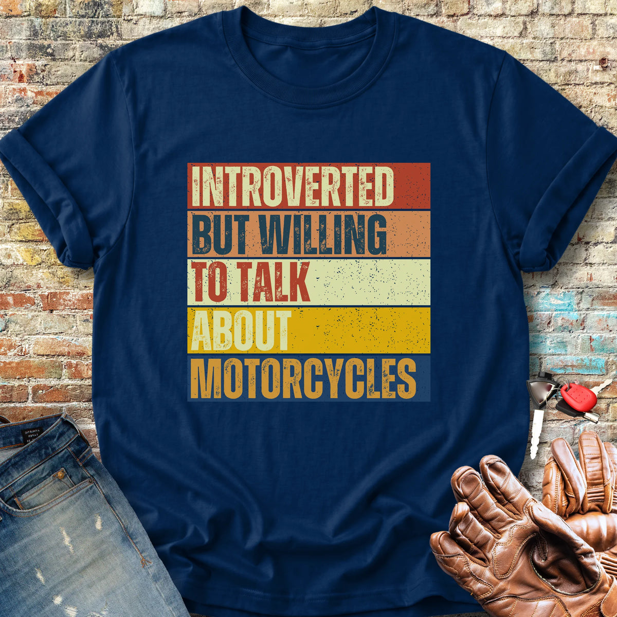 Introverted (Block) Classic T-Shirt - Navy