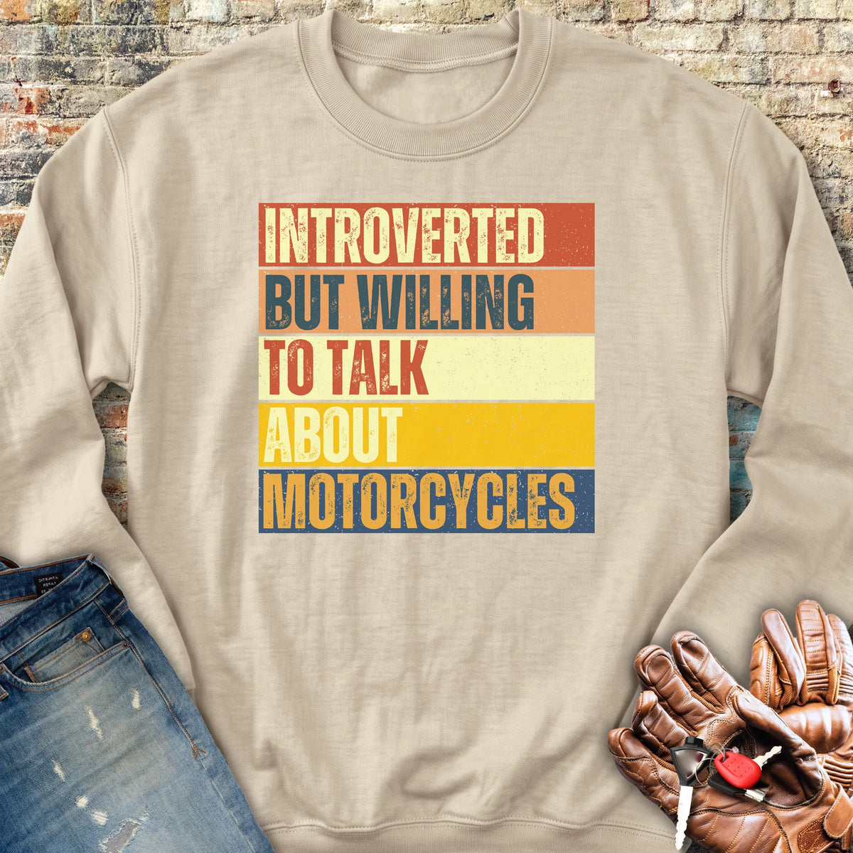 Introverted (Block) Sweatshirt - Sand