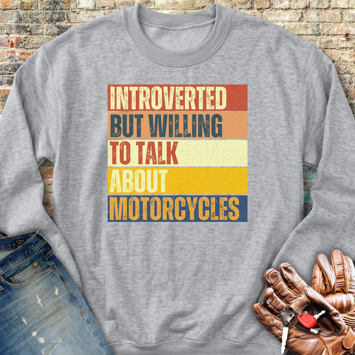 Introverted (Block) Sweatshirt - Sport Grey