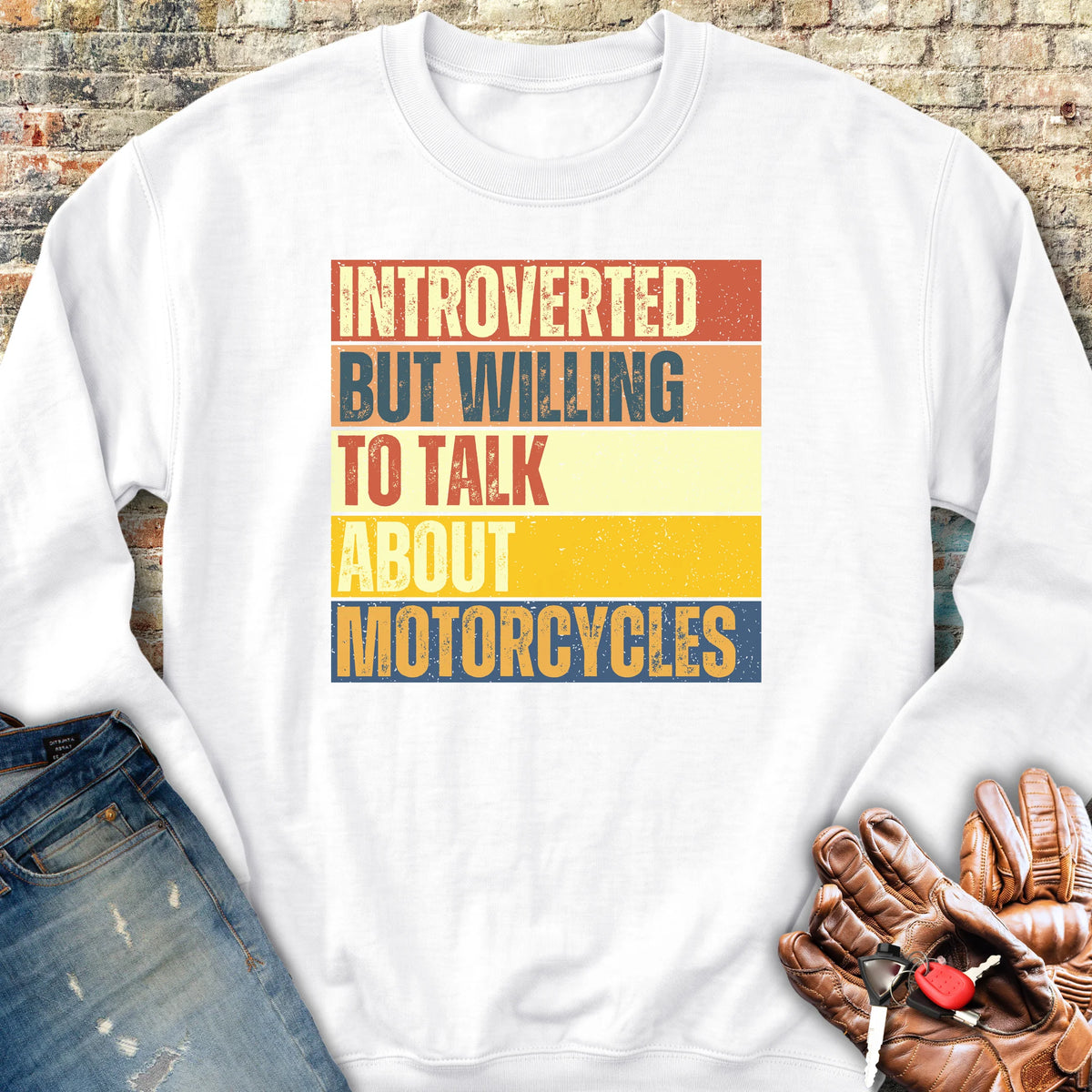 Introverted (Block) Sweatshirt - White