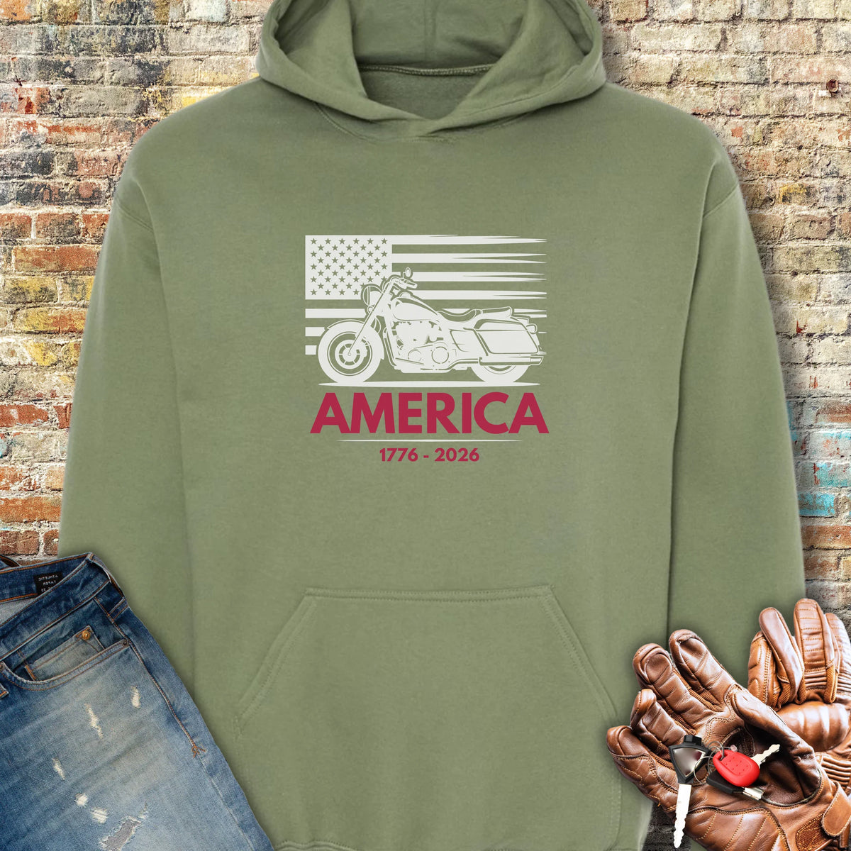 Iron 250 Hoodie - Military Green