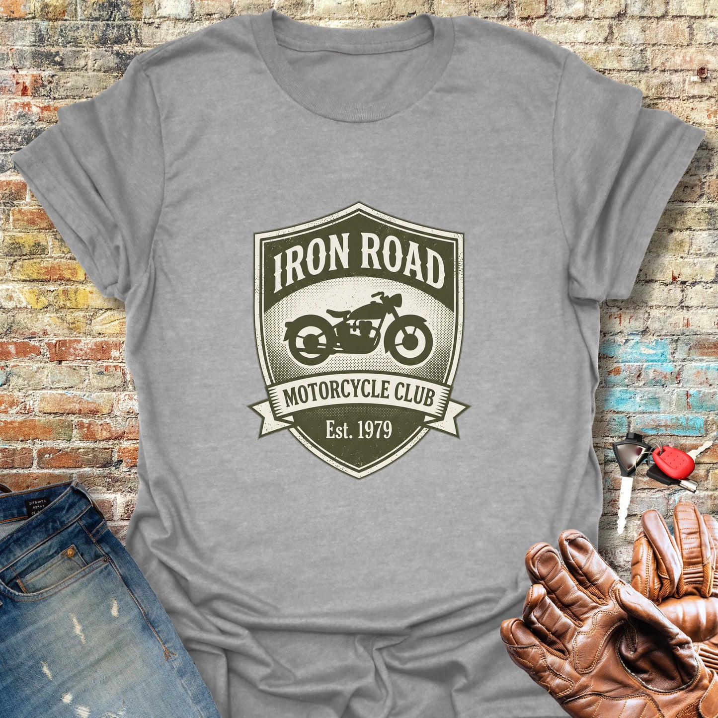 Iron Road MC T-Shirt - Sport Grey