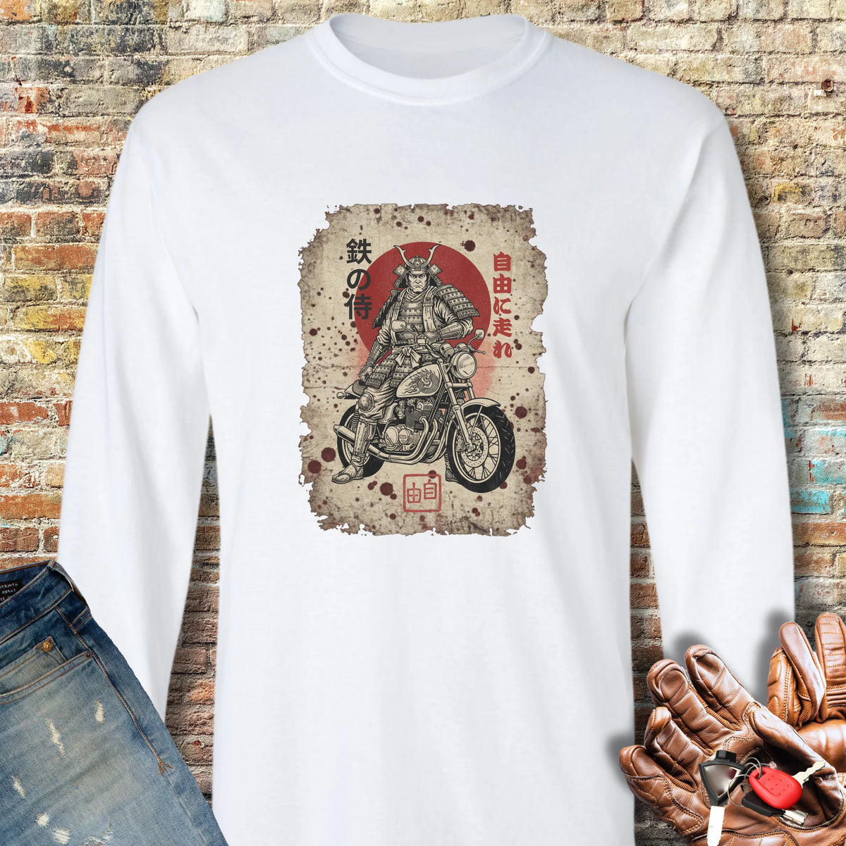 Iron Samurai Long Sleeve T-Shirt - White