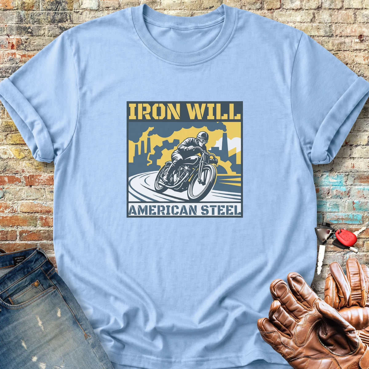 Iron Will Classic T-Shirt - Light Blue
