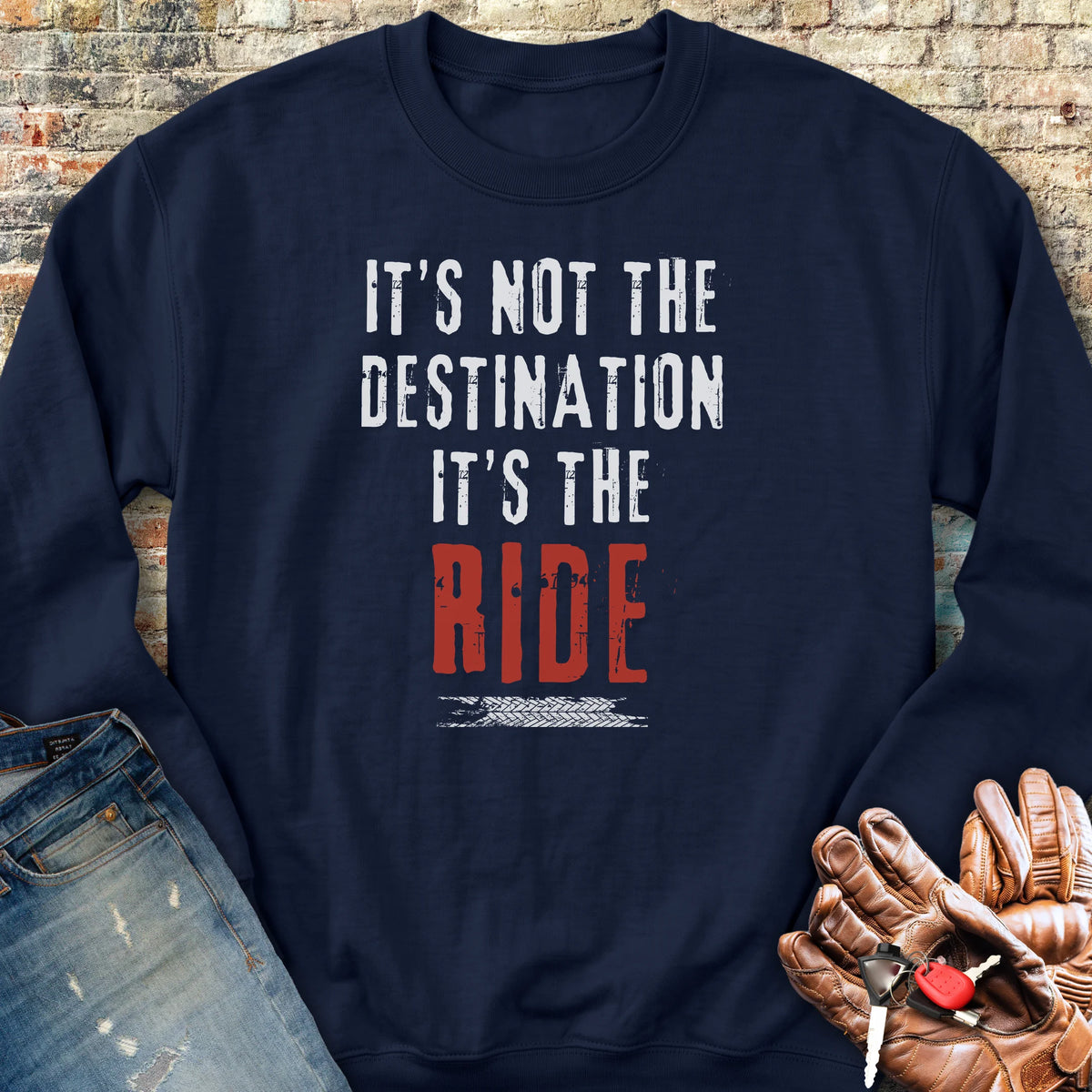 It's Not The Destination Sweatshirt - Navy