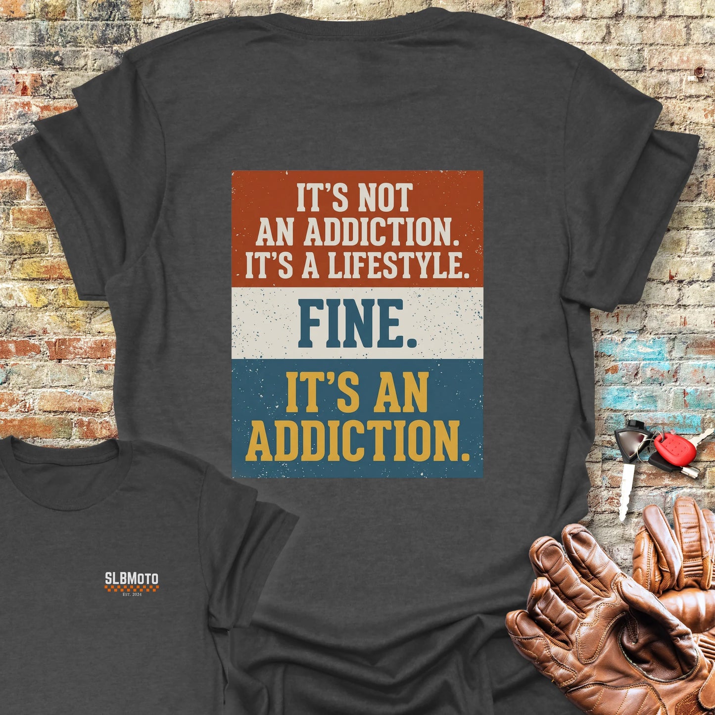 It's a Lifestyle Back Print T-Shirt - Dark Heather