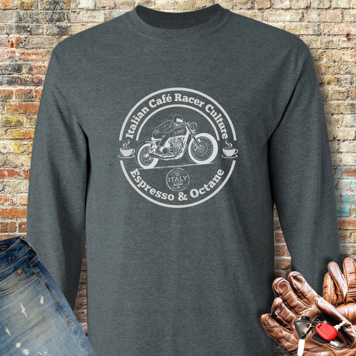 Italian Culture Long Sleeve T-Shirt - Dark Heather