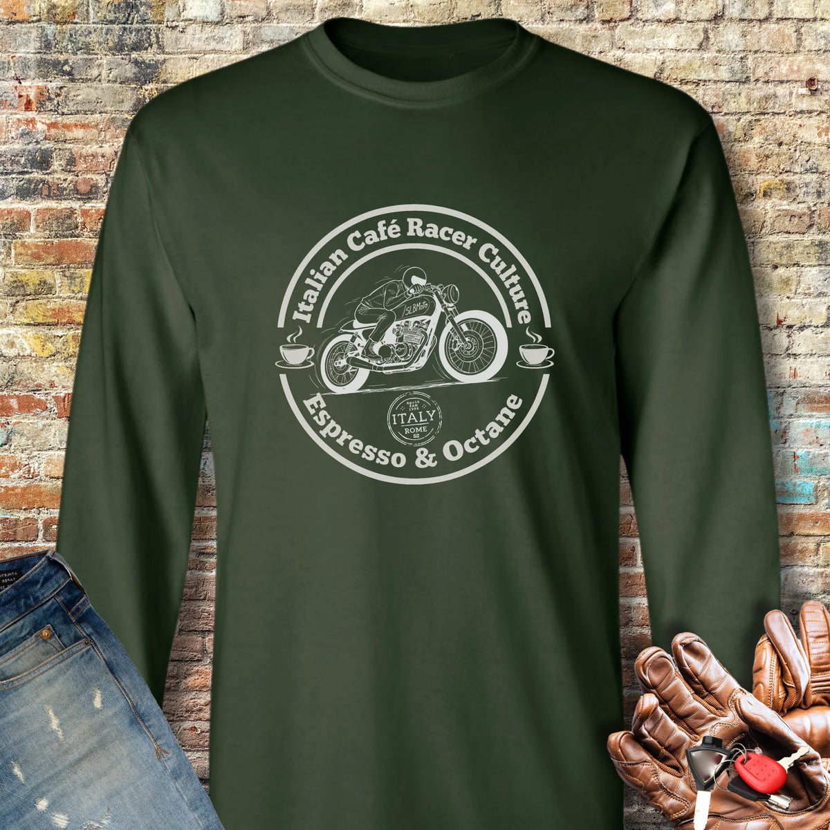 Italian Culture Long Sleeve T-Shirt - Forest Green