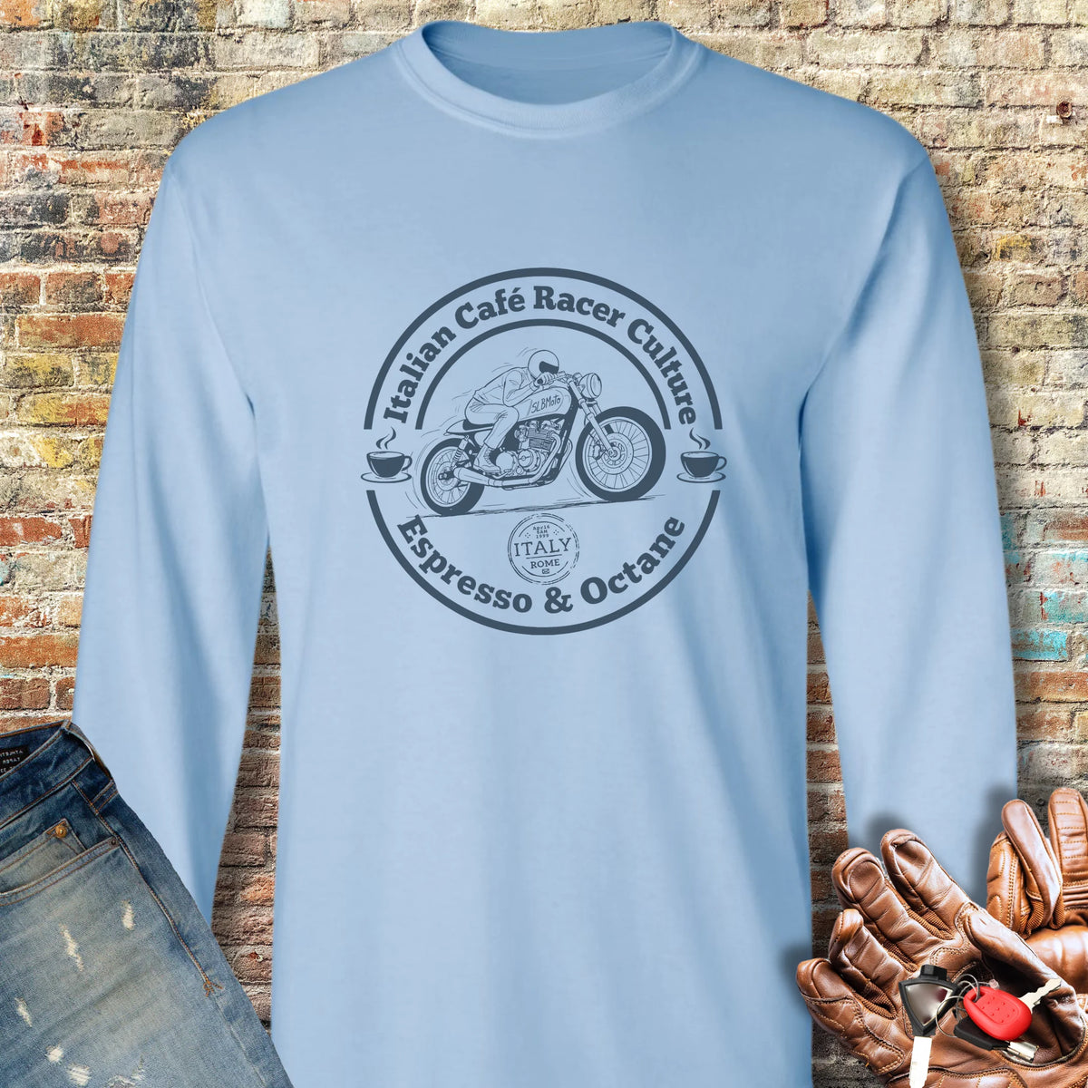 Italian Culture Long Sleeve T-Shirt - Light Blue
