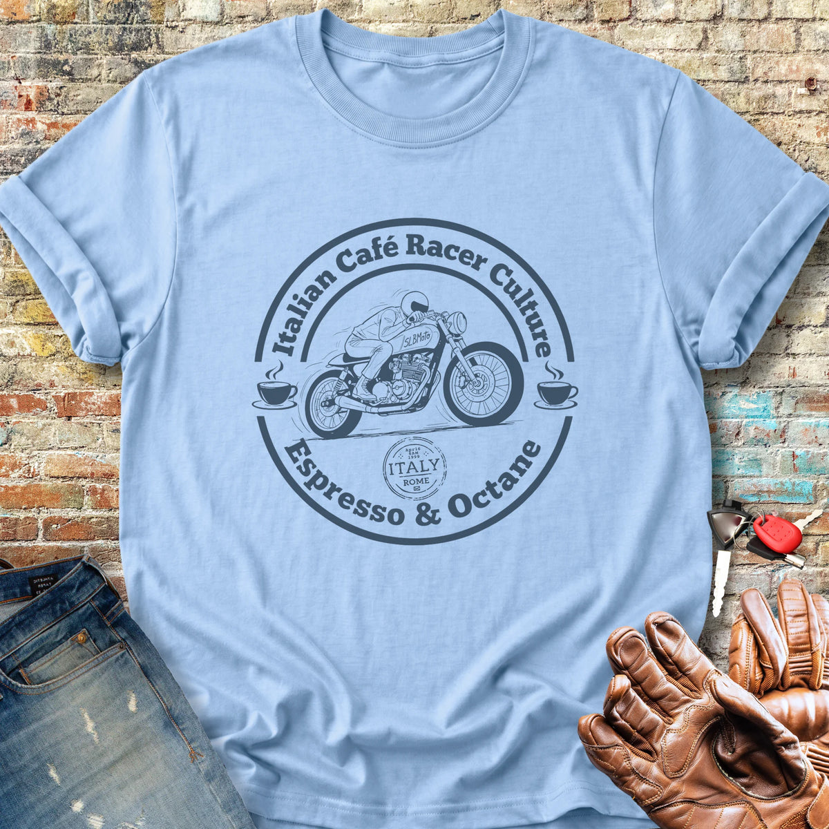 Italian Culture Classic T-Shirt - Light Blue