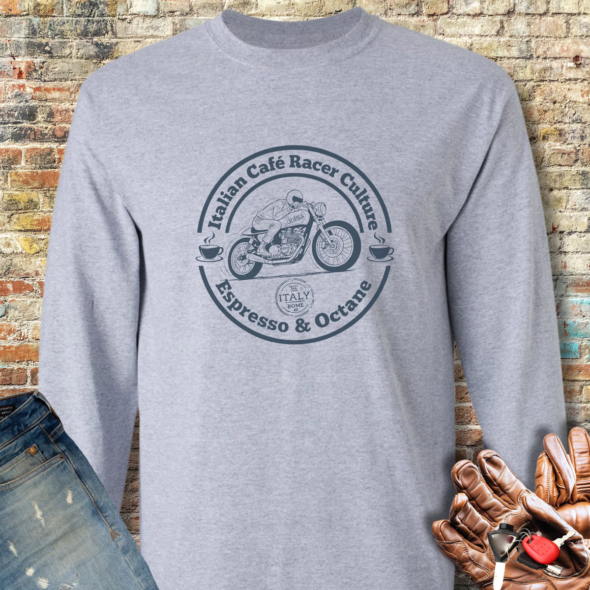 Italian Culture Long Sleeve T-Shirt - Sport Grey
