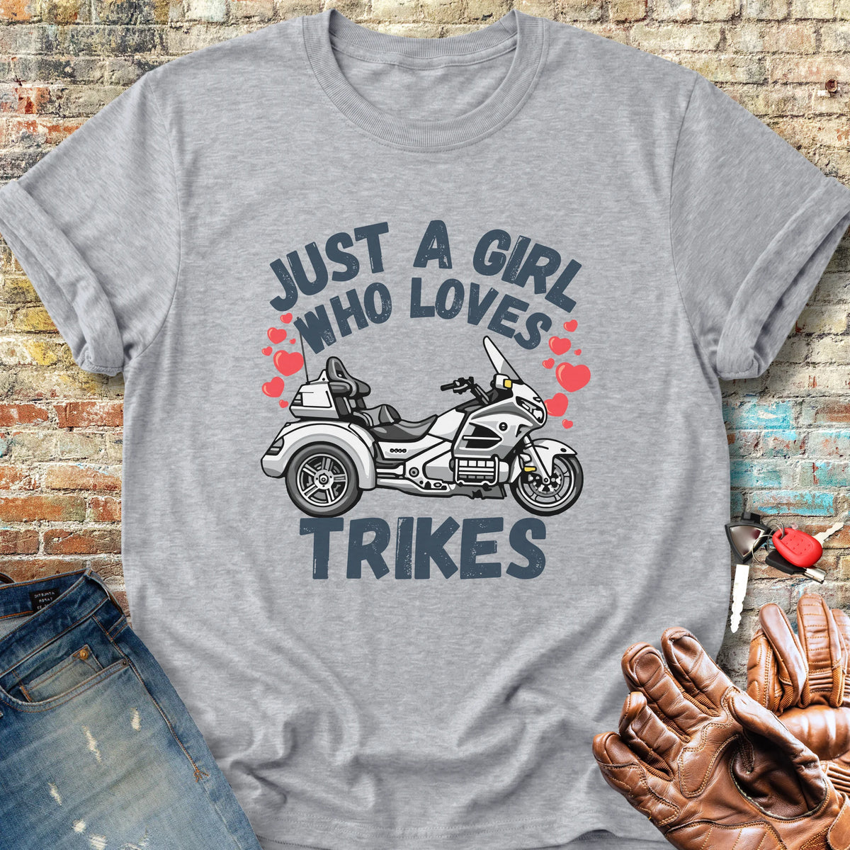 Just A Girl Who Loves Trikes Classic T-Shirt - Sport Grey