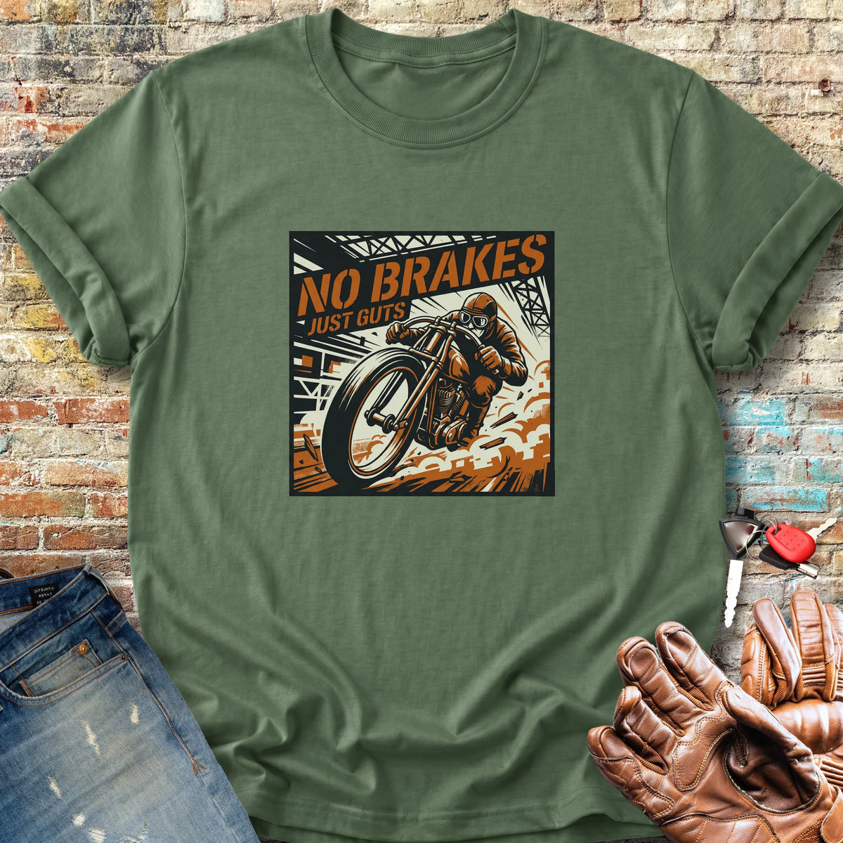 Just Guts Classic T-Shirt - Military Green