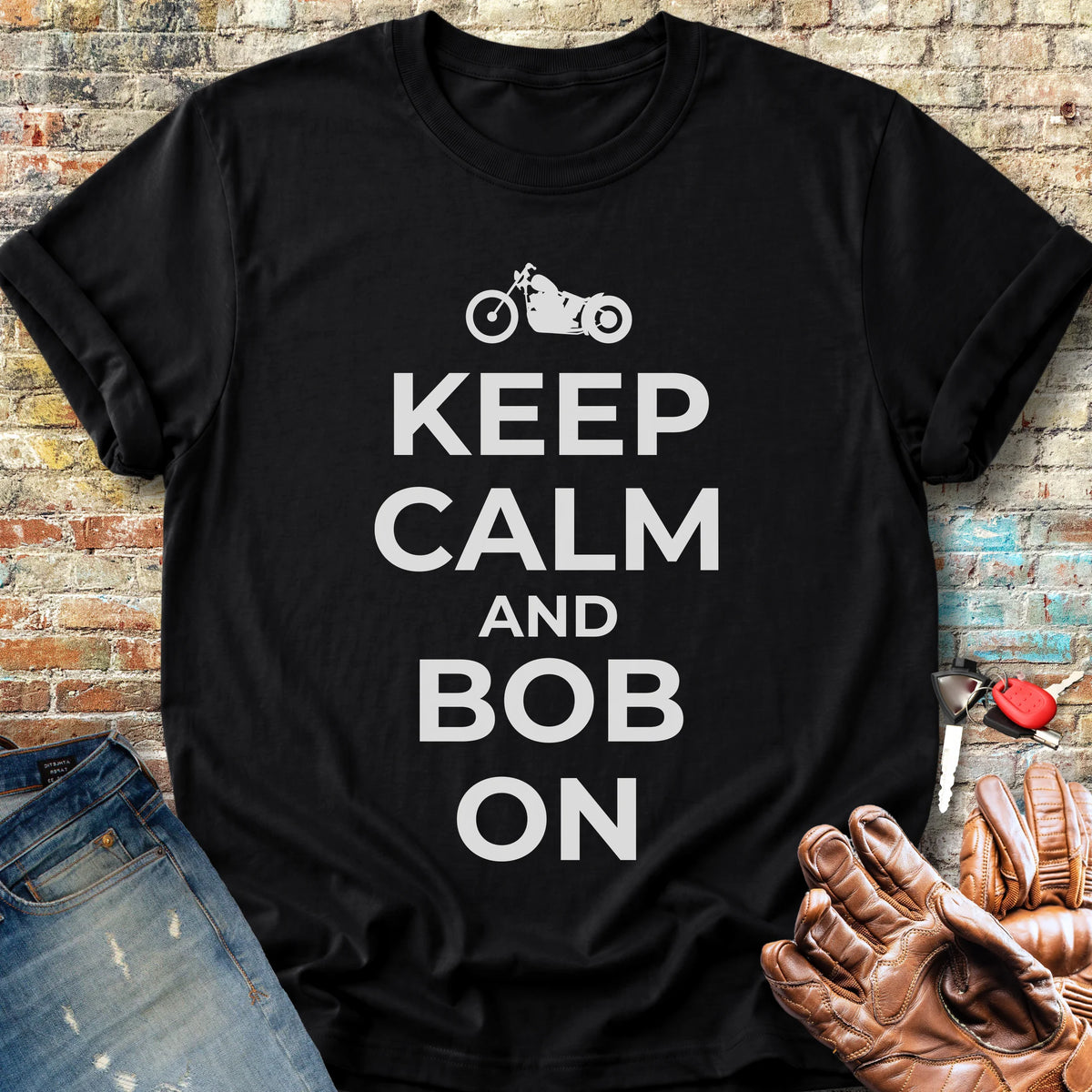 Keep Calm And Bob On Classic T-Shirt - Black
