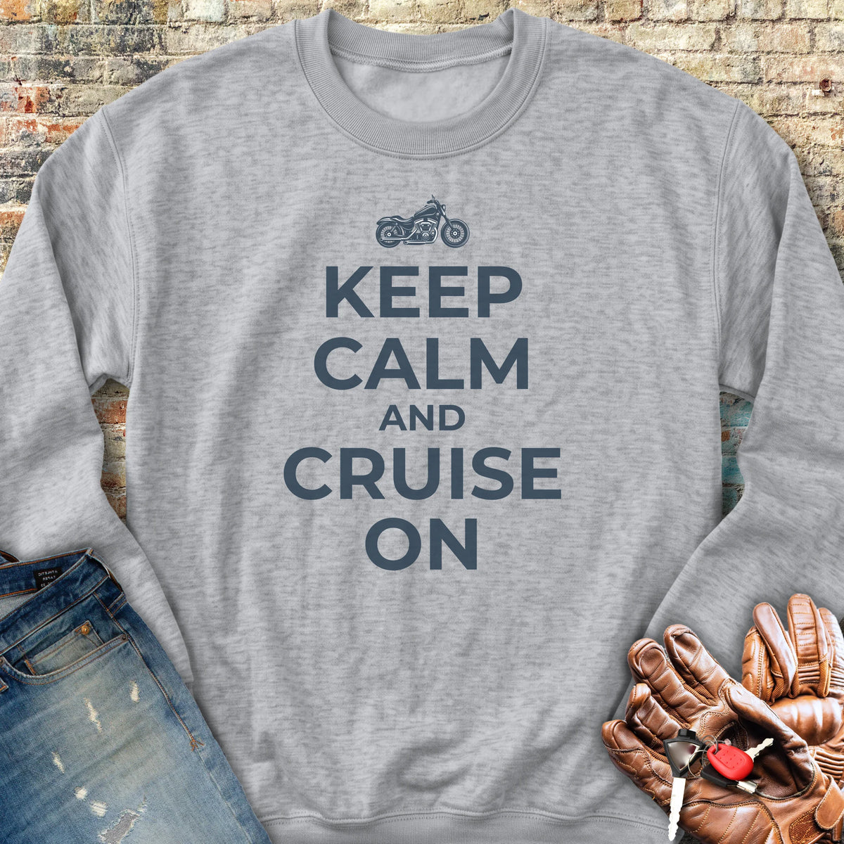 Keep Calm And Cruise On Sweatshirt - Sport Grey