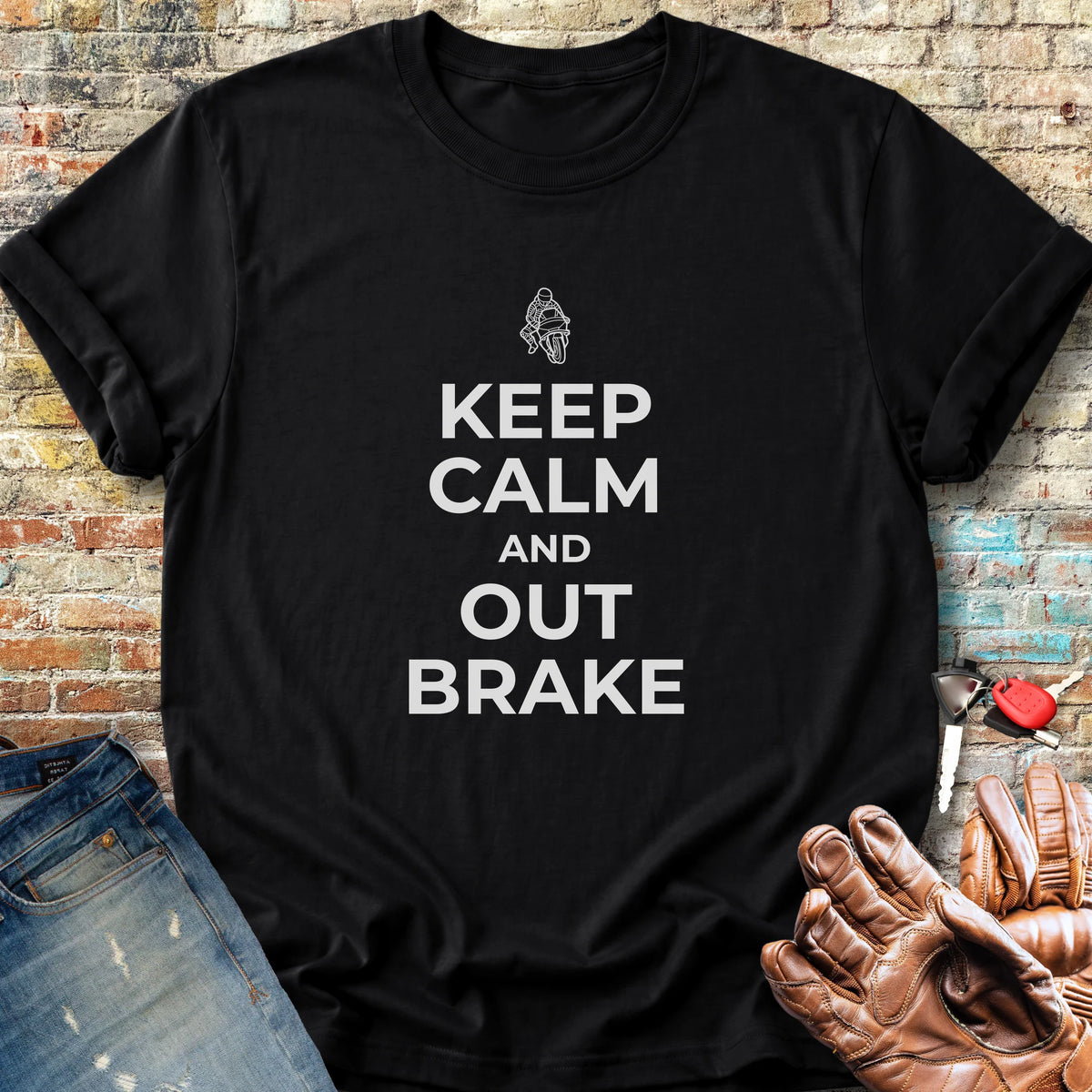 Keep Calm And Out Brake Classic T-Shirt - Black