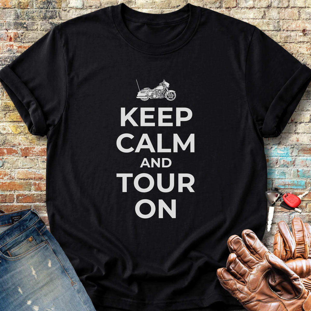 Keep Calm And Tour On Classic T-Shirt - Black
