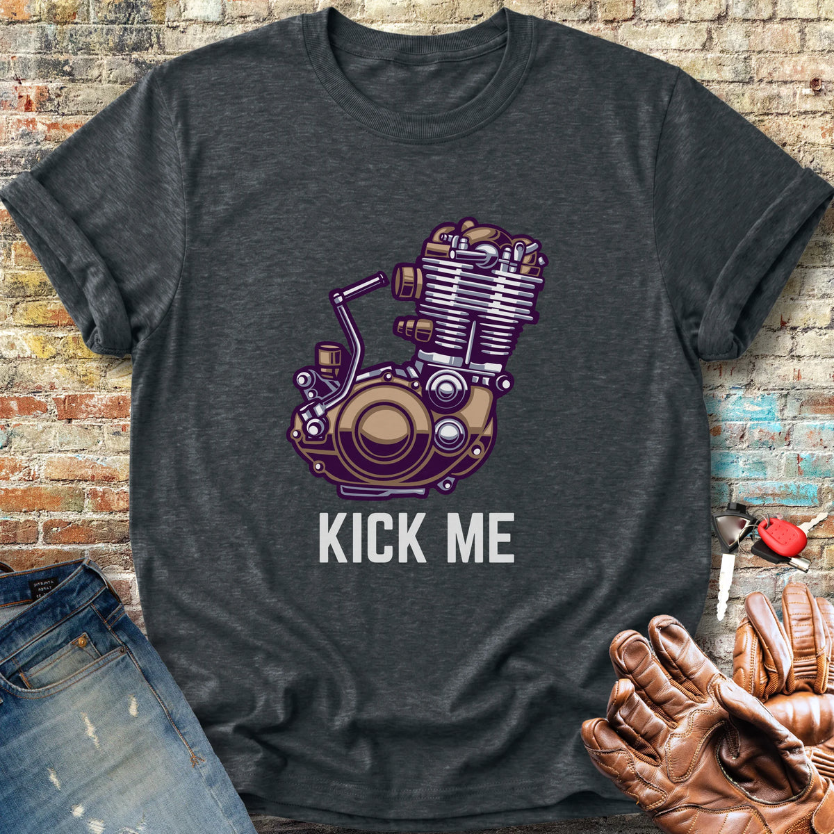 Kick Me Classic T-Shirt - Dark Heather