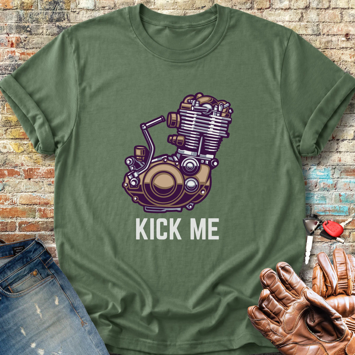 Kick Me Classic T-Shirt - Military Green