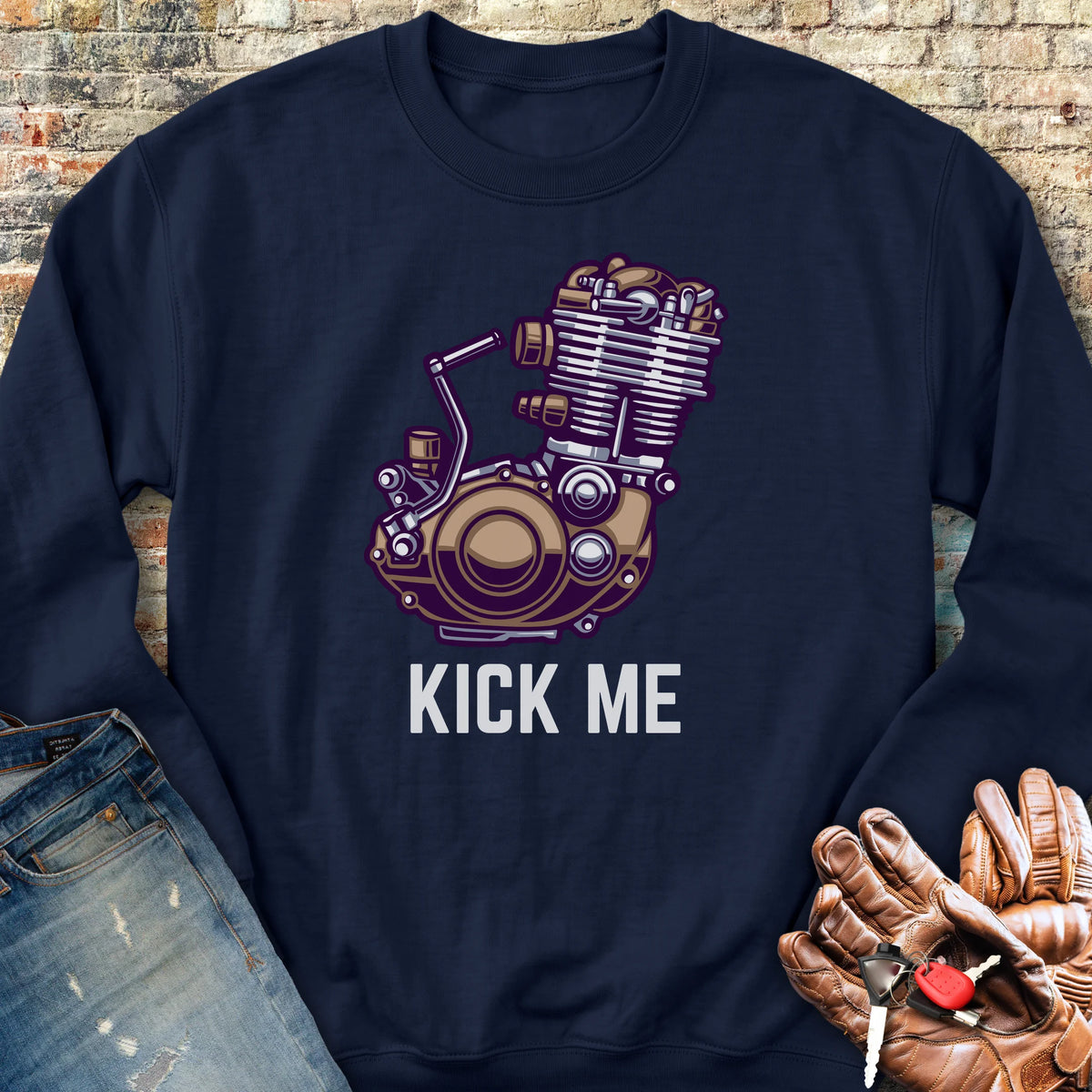 Kick Me Sweatshirt - Navy