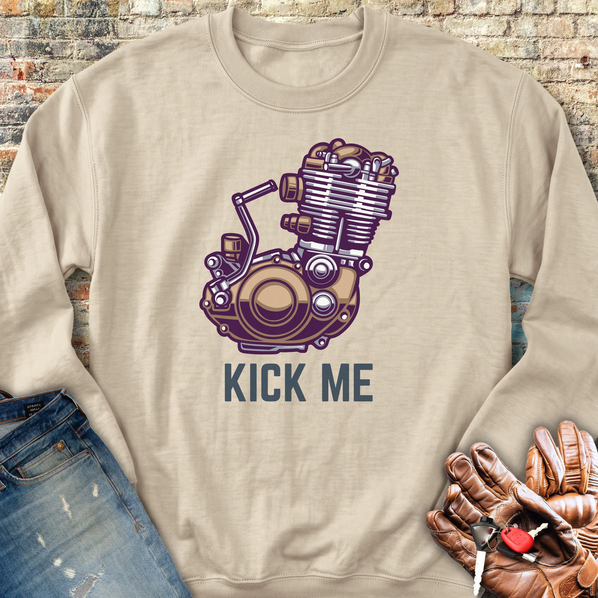 Kick Me Sweatshirt - Sand