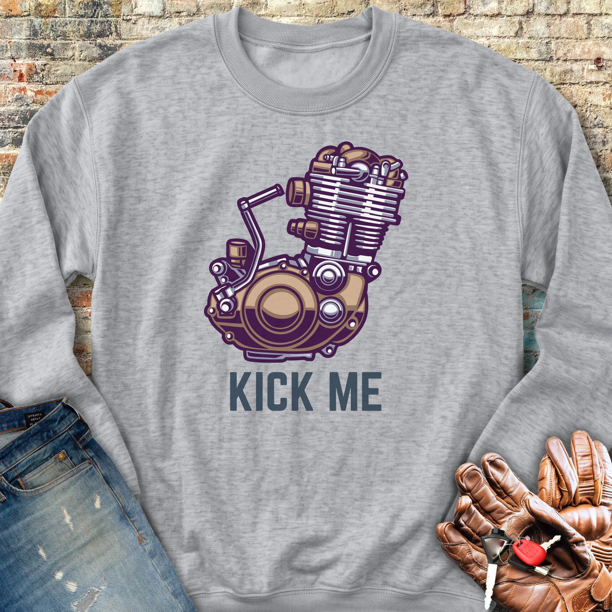 Kick Me Sweatshirt - Sport Grey