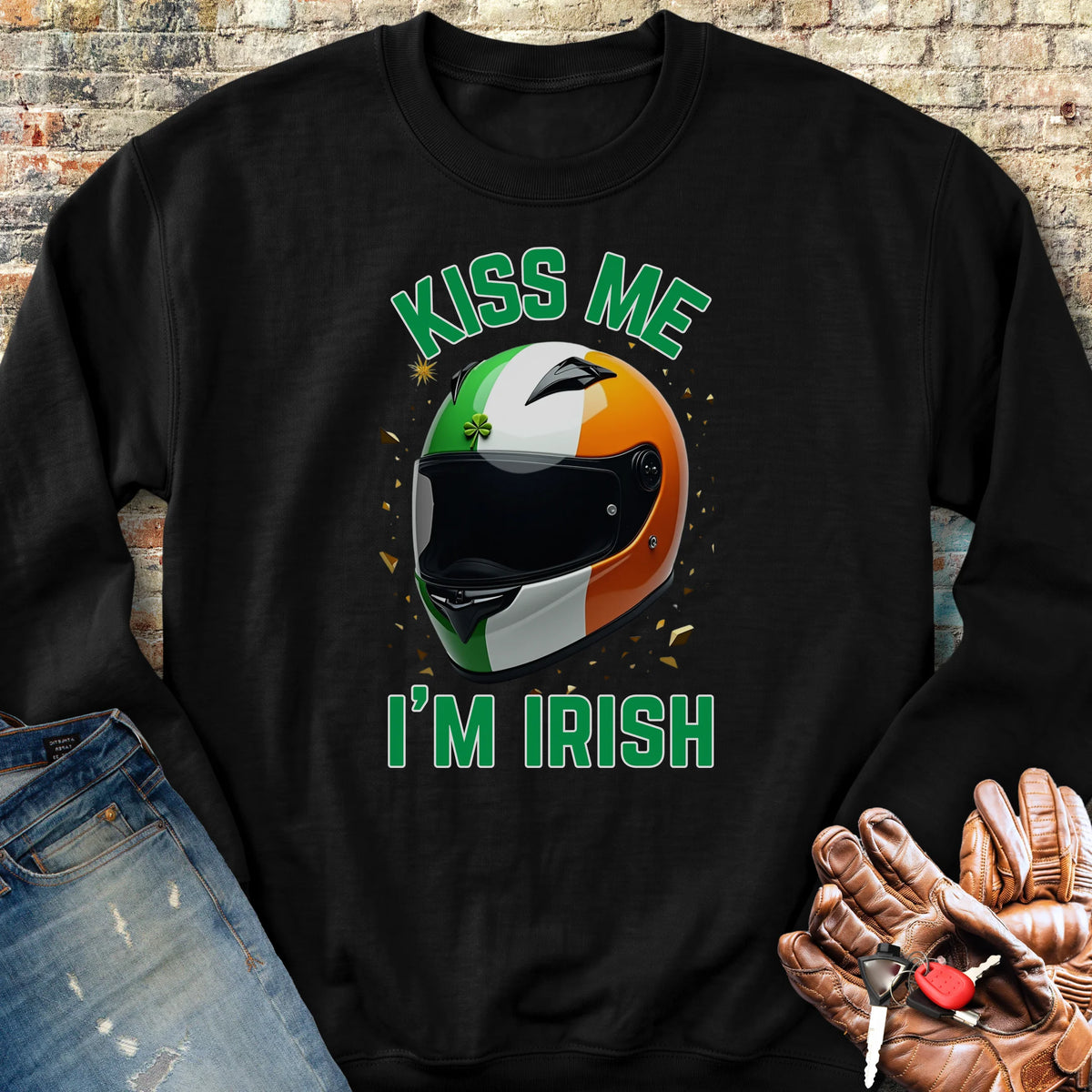 Kiss Me (Helmet) Sweatshirt - Black