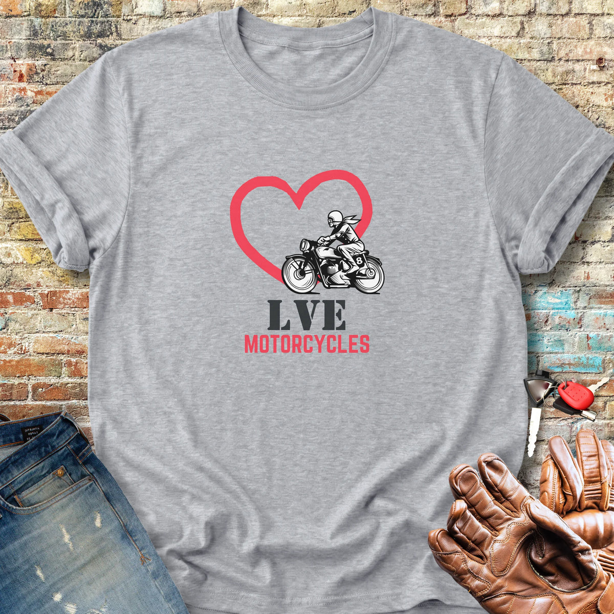LVE Motorcycles Classic T-Shirt - Sport Grey